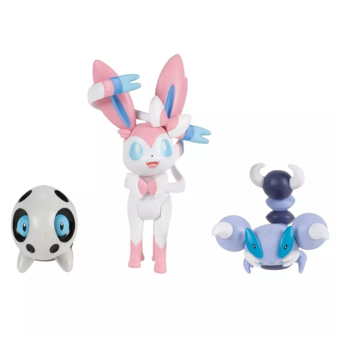 Pokemon Battle Figure Set - Aron Sylveon Skorupi