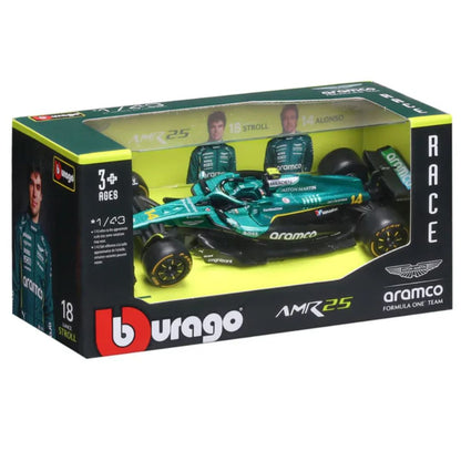 Bburago 1:43 F1 Aston Martin AMR25 #14 Fernando Alonso