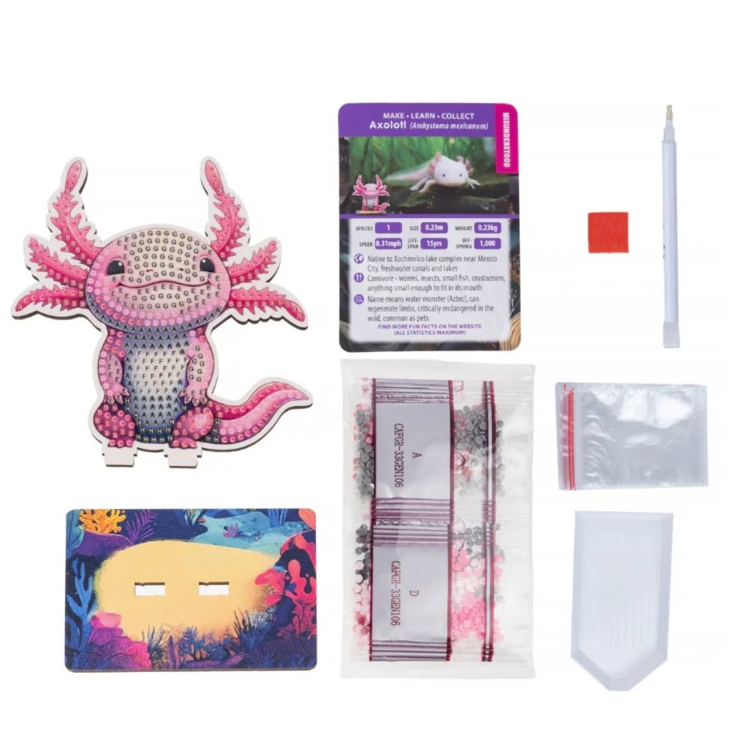 Crystal Art Wildlife Buddies Misunderstood Series 7 - Axolotl