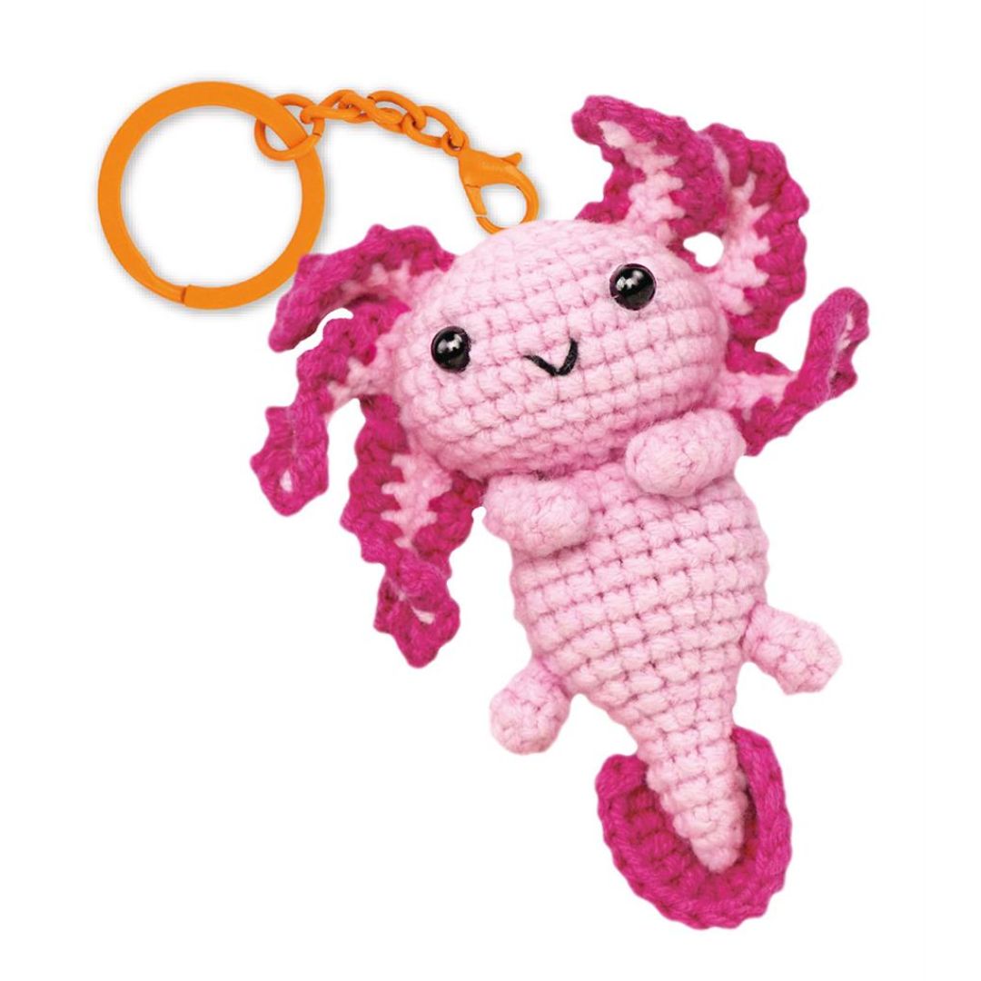 Crochet Keychain Crafting Kit - Love Axolotl