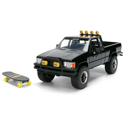 Jada 1:24 Diecast Back To The Future Marty's Skateboard & 1985 Toyota SR5 Pickup