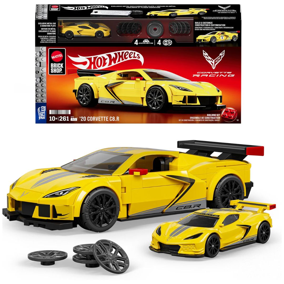 Mattel Brick Shop Hot Wheels Speed Series '20 Corvette C8.R Building Set