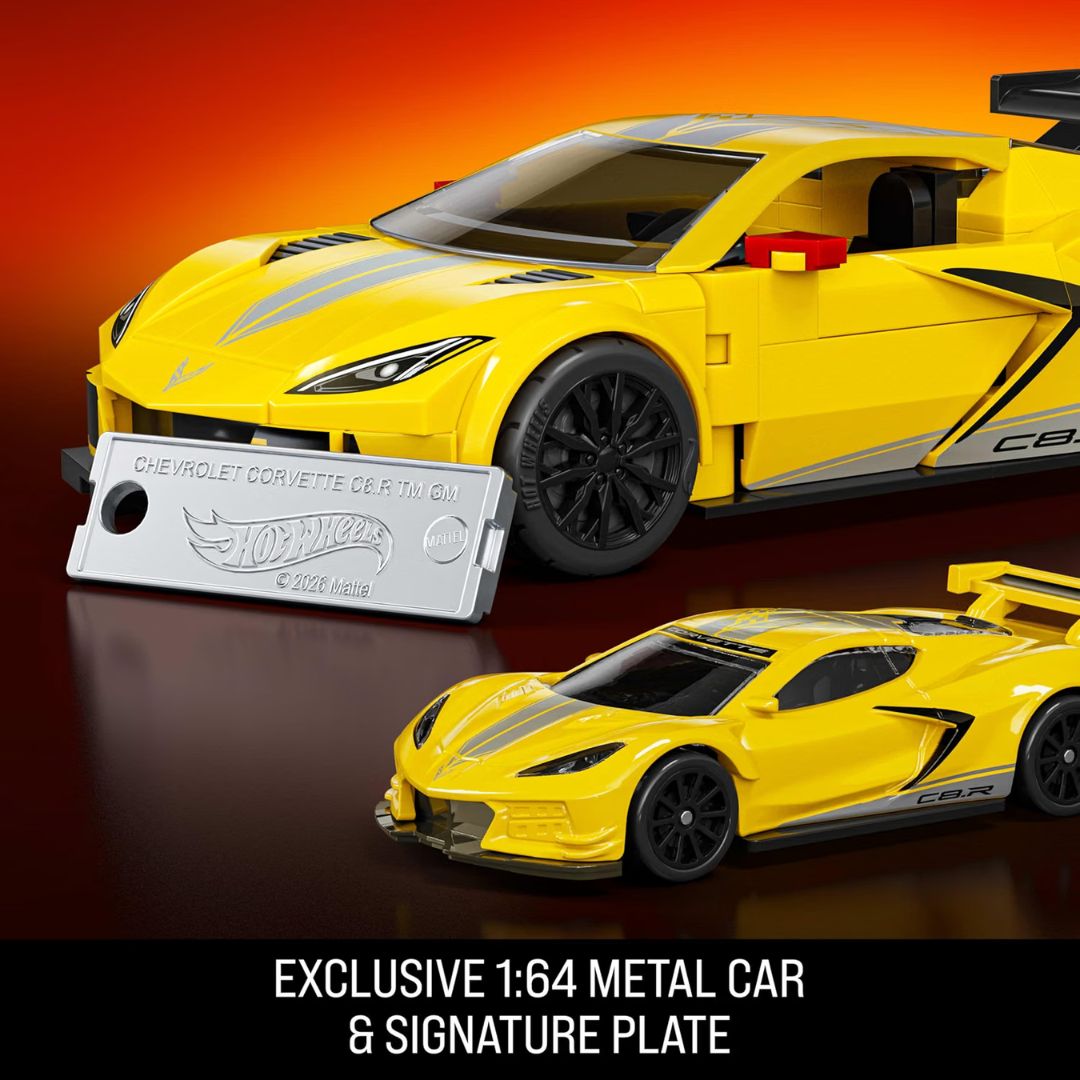Mattel Brick Shop Hot Wheels Speed Series '20 Corvette C8.R Building Set