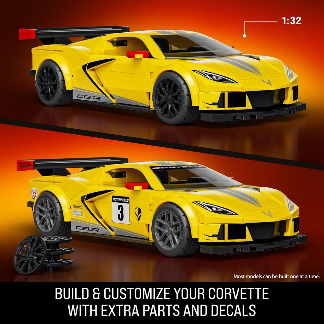 Mattel Brick Shop Hot Wheels Speed Series '20 Corvette C8.R Building Set