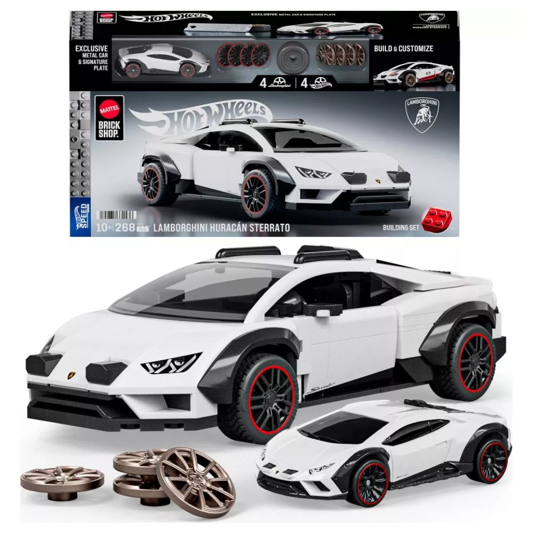 Mattel Brick Shop Hot Wheels Speed Series Lamborghini Huracan Sterrato Building Set