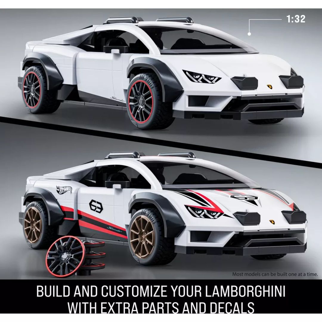 Mattel Brick Shop Hot Wheels Speed Series Lamborghini Huracan Sterrato Building Set