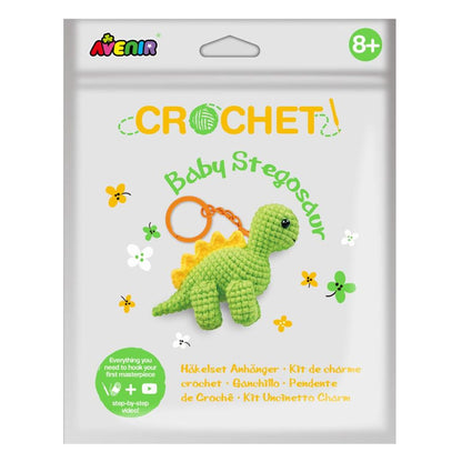 Crochet Keychain Crafting Kit - Baby Stegosaur