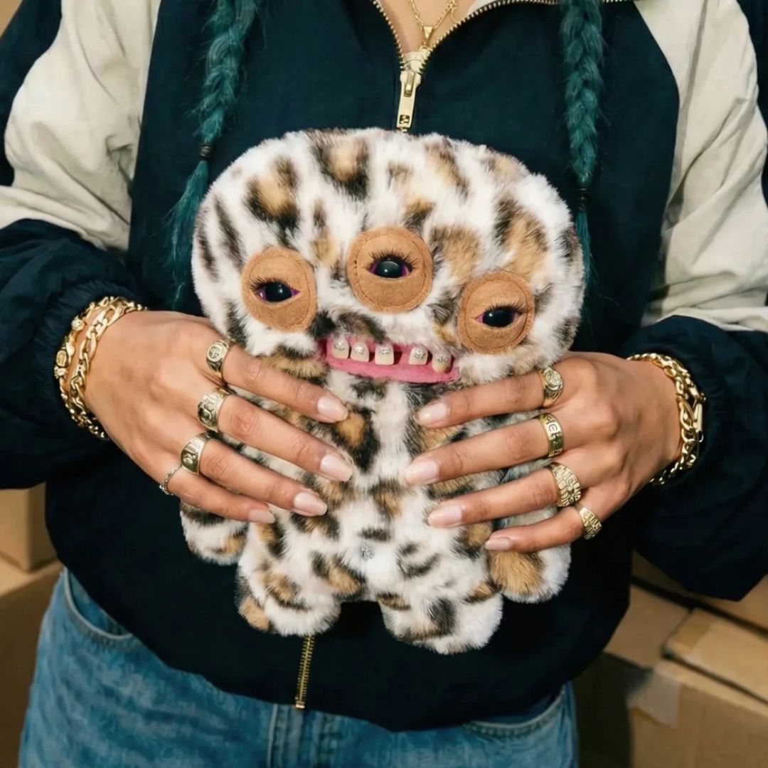 Fuggler Baddies Annoyed Alien (Leopard Print) Plush
