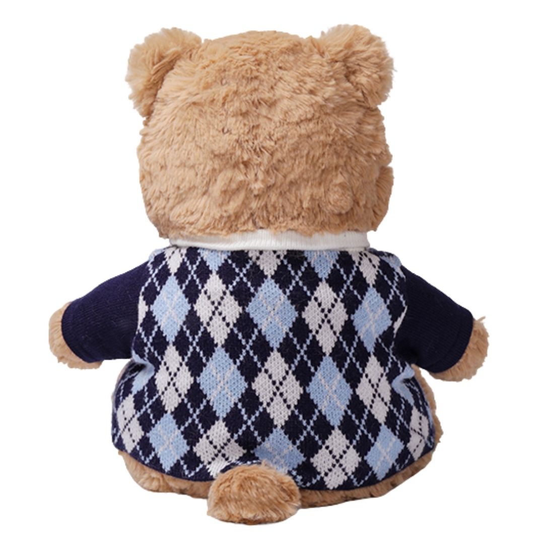 McHugs Argyle Sweater Raffles Bear 25cm Plush