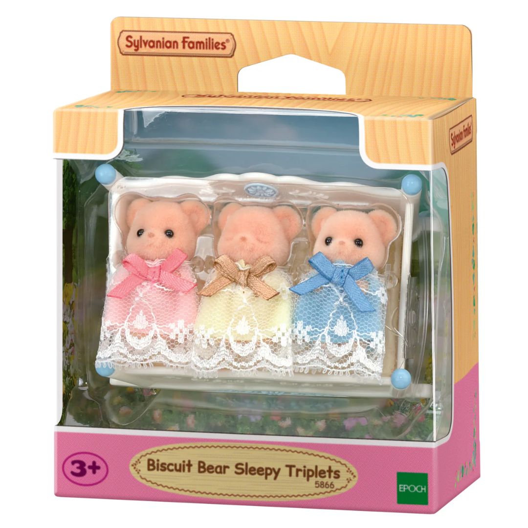 Sylvanian Families Biscuit Bear Sleepy Triplets