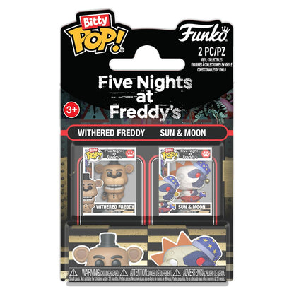 Bitty Pop! Five Nights at Freddy's 2 Pack - Withered Freddy and Sun & Moon