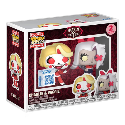 Pocket Pop! Keychain 2 Pack Hazbin Hotel Charlie & Vaggie