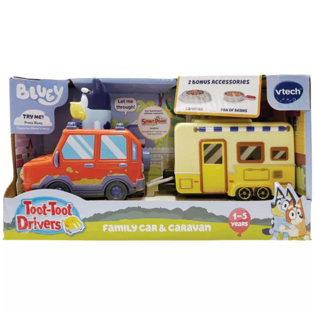 Vtech Toot-Toot Drivers Bluey: Family Car & Caravan