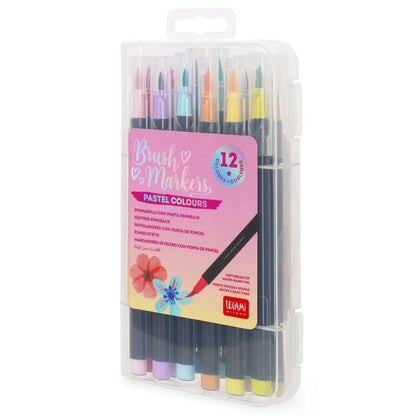 Legami 12 Brush Markers Pastel Colours