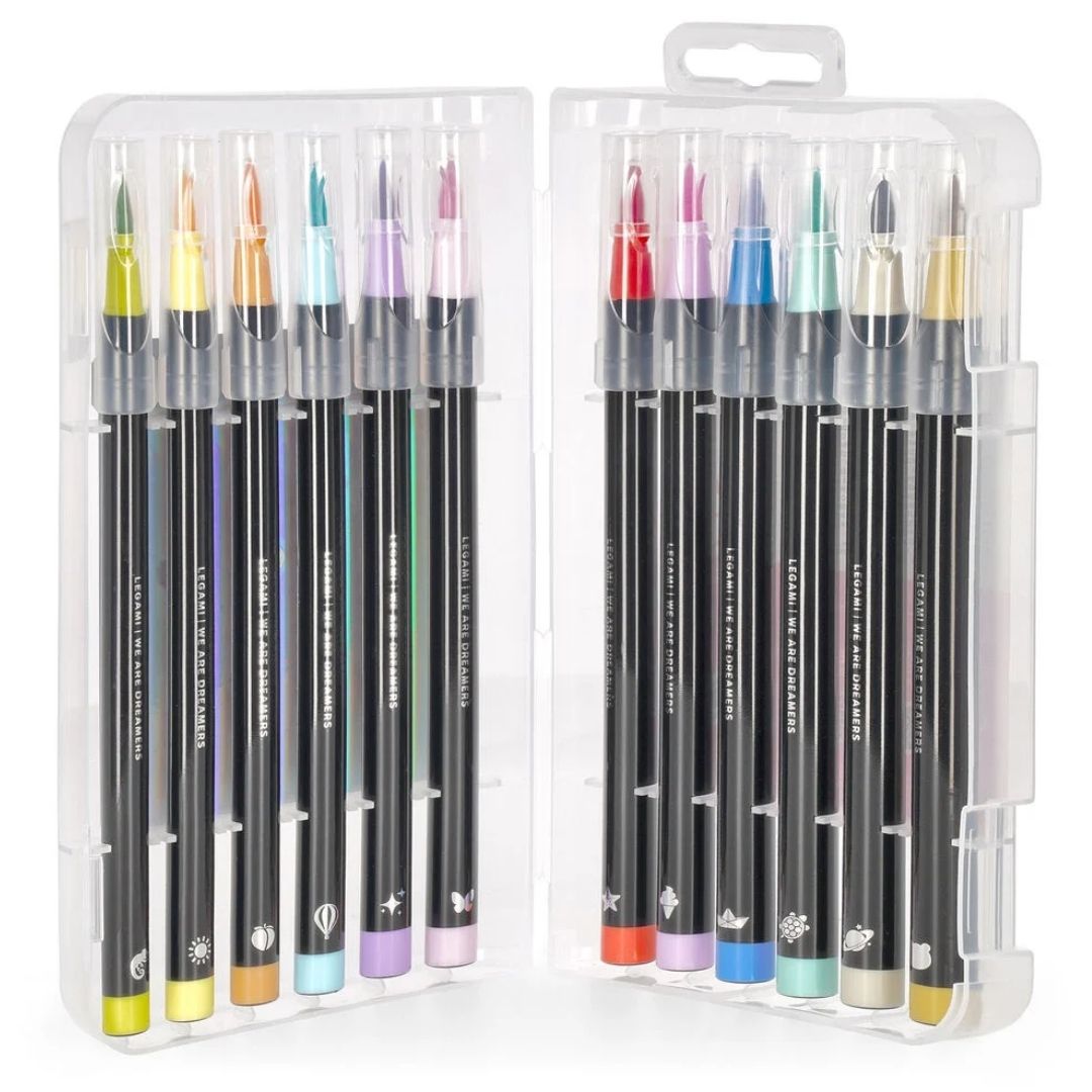 Legami 12 Brush Markers Pastel Colours