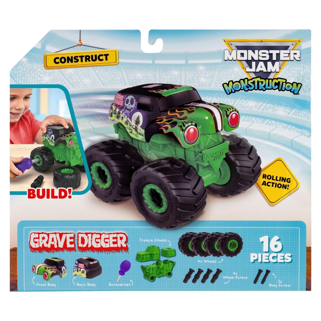 Monster Jam Monstruction Buildable Grave Digger