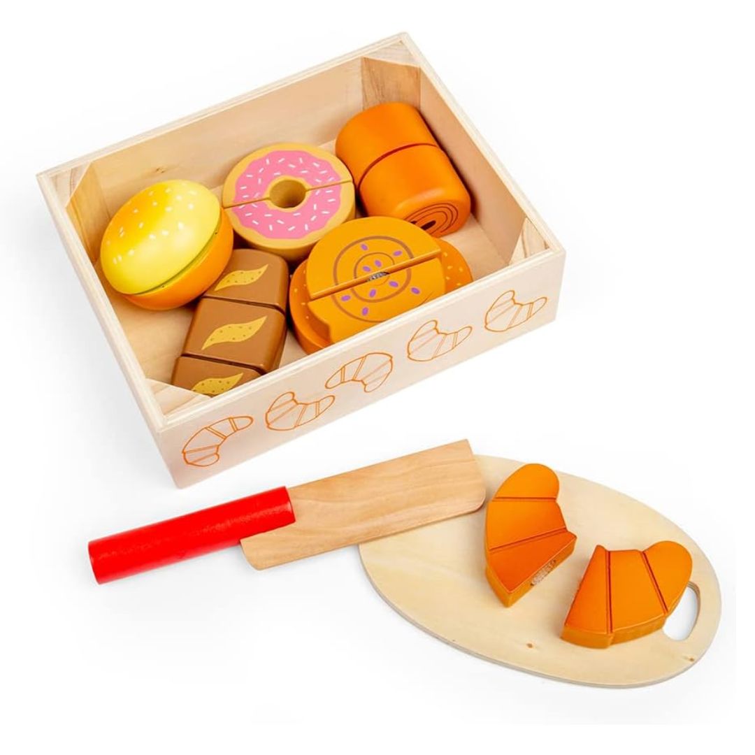 Bigjigs Wooden Cutting Food Bread and Pastries