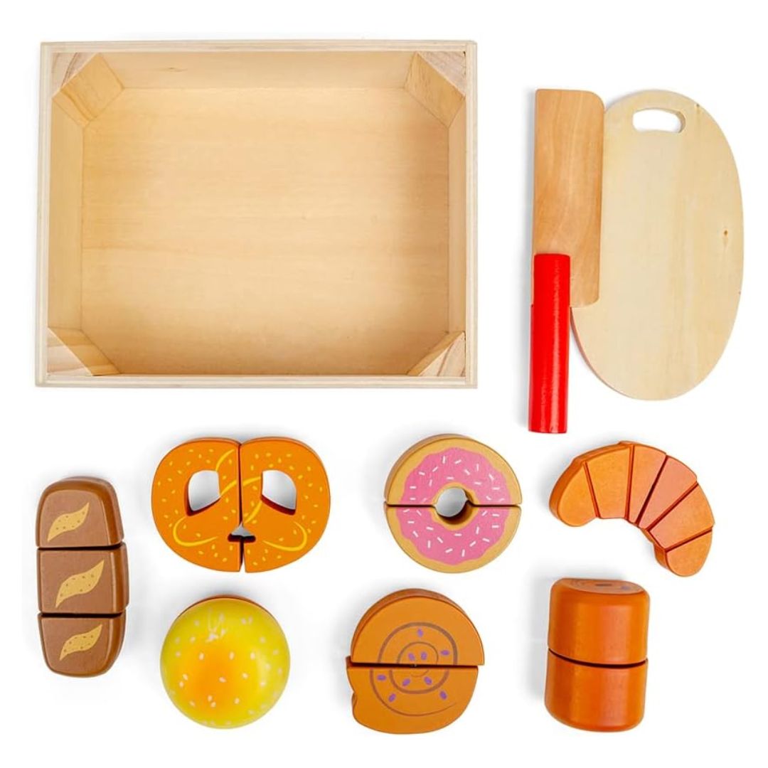 Bigjigs Wooden Cutting Food Bread and Pastries