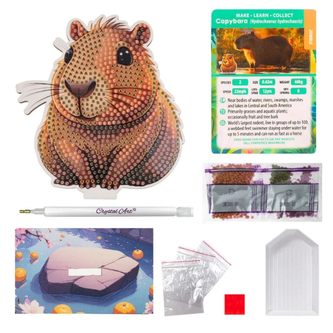 Crystal Art Wildlife Buddies Capybara Series 7 - Capybara