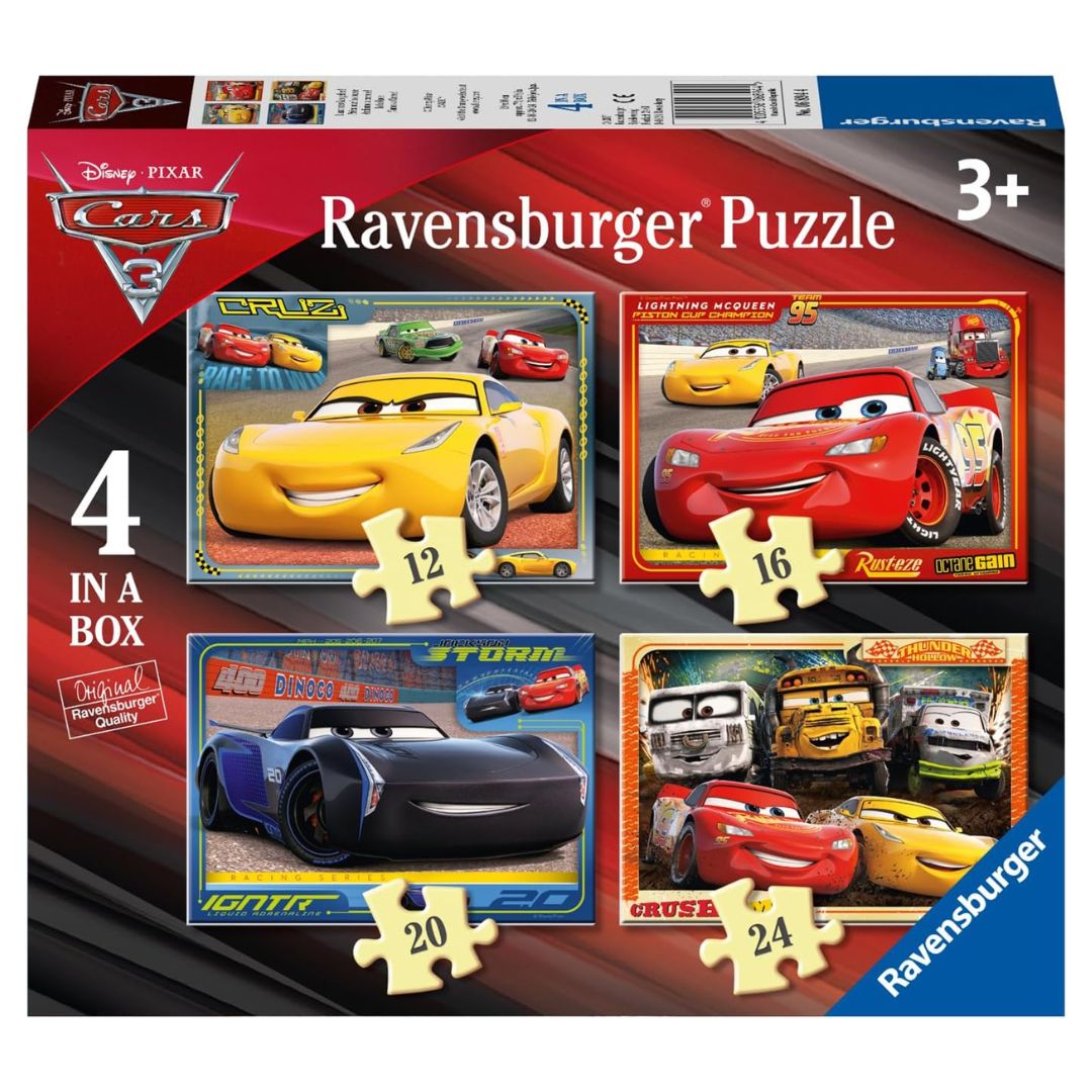 Ravensburger 4 Puzzles in a Box Cars 3