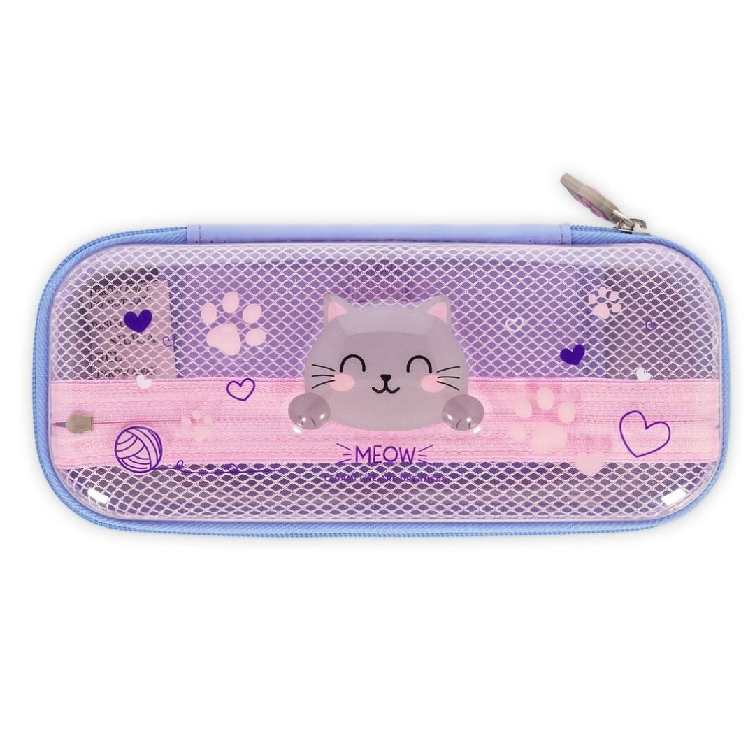 Legami Rigid Transparent Pencil Case Kitty