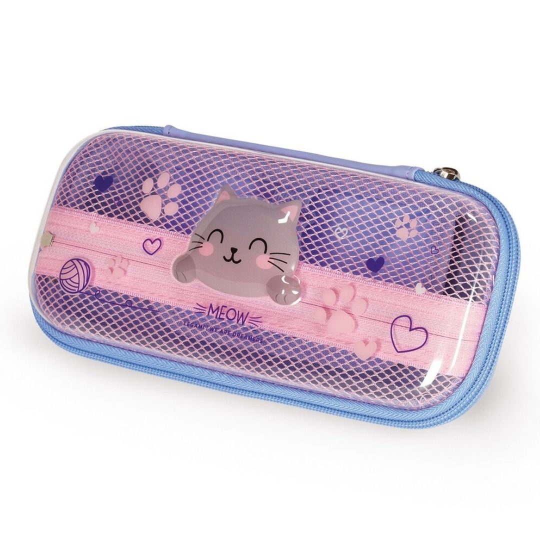 Legami Rigid Transparent Pencil Case Kitty