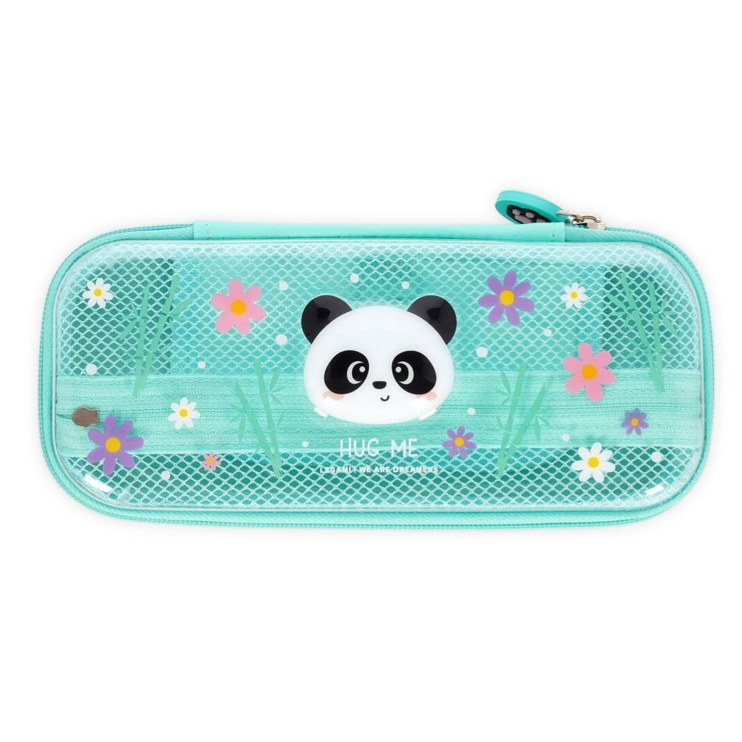 Legami Rigid Transparent Pencil Case Panda