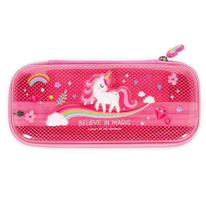 Legami Rigid Transparent Pencil Case Unicorn