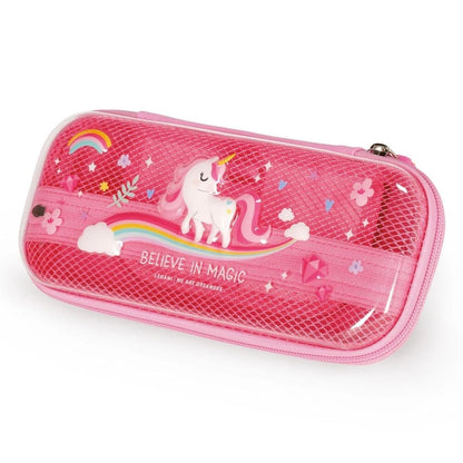 Legami Rigid Transparent Pencil Case Unicorn