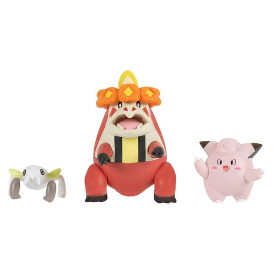 Pokemon Battle Figure Set - Clefairy Crocalor Nincada