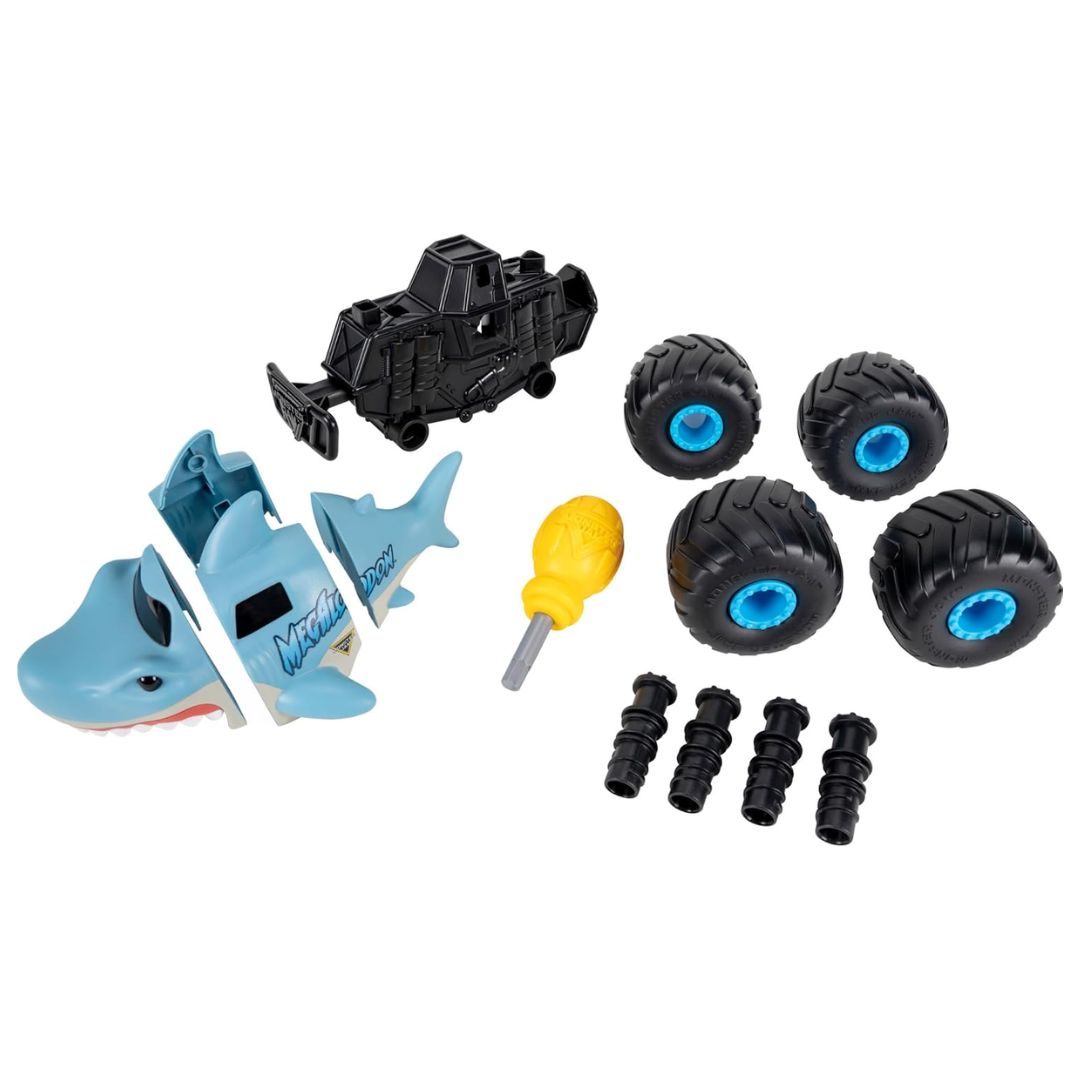 Monster Jam Monstruction Build and Crash Megalodon