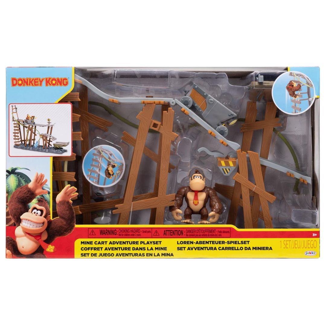 Nintendo Donkey Kong Mine Cart Adventure Playset
