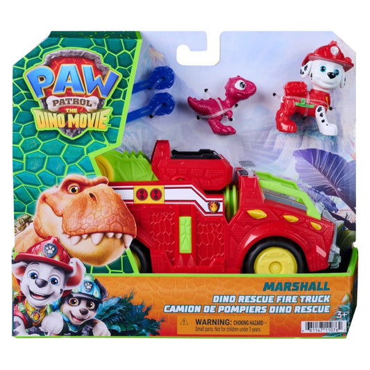 Paw Patrol The Dino Movie Marshall With Dino Rescue Fire Truck