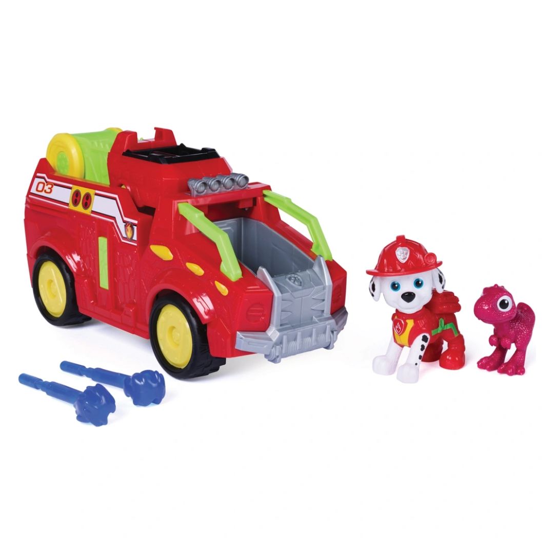 Paw Patrol The Dino Movie Marshall With Dino Rescue Fire Truck
