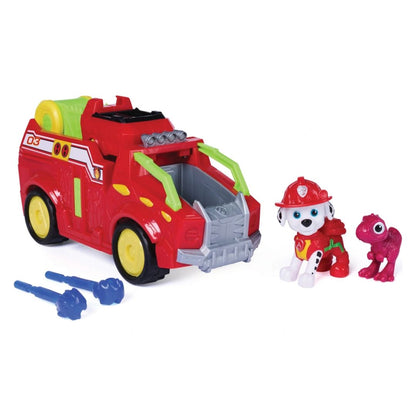 Paw Patrol The Dino Movie Marshall With Dino Rescue Fire Truck