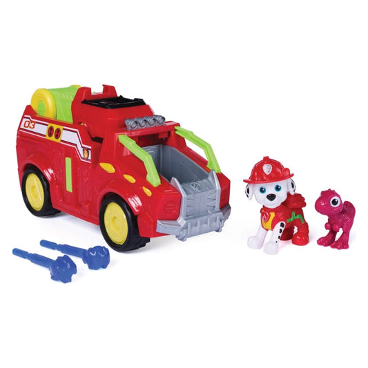 Paw Patrol The Dino Movie Marshall With Dino Rescue Fire Truck