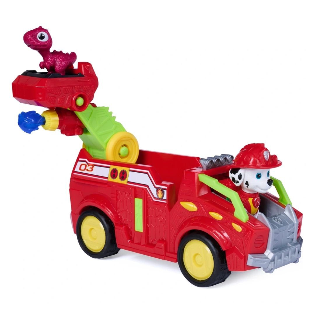Paw Patrol The Dino Movie Marshall With Dino Rescue Fire Truck