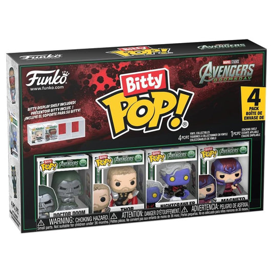 Bitty Pop! Avengers Doomsday 4 Pack - Doctor Doom, Thor, Nightcrawler, Magneto