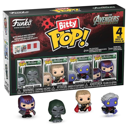 Bitty Pop! Avengers Doomsday 4 Pack - Doctor Doom, Thor, Nightcrawler, Magneto