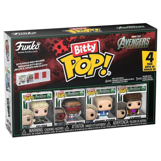Bitty Pop! Avengers Doomsday 4 Pack - Yelena, Captain America, Johnny Storm, Gambit