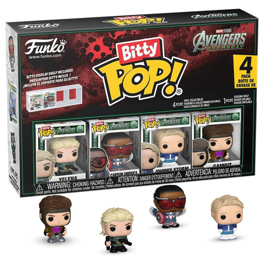 Bitty Pop! Avengers Doomsday 4 Pack - Yelena, Captain America, Johnny Storm, Gambit