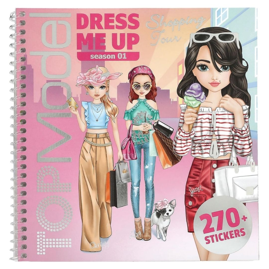 Top Model Sticker Book Dress Me Up Shopping Tour