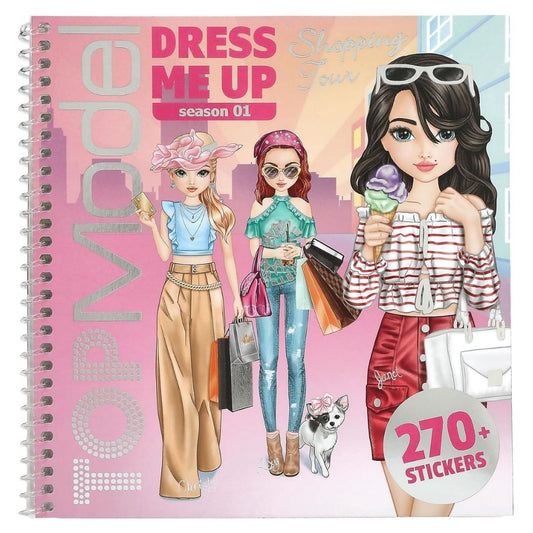 Top Model Sticker Book Dress Me Up Shopping Tour