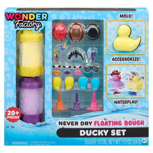 Wonder Factory Never Dry Floating Dough Ducky Set
