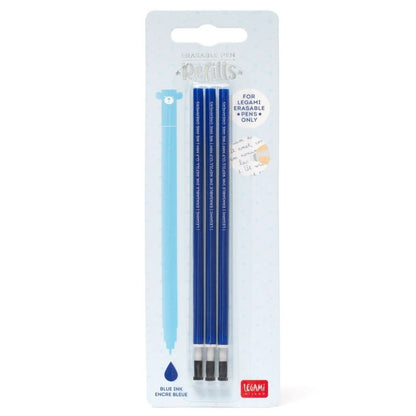 Legami Erasable Gel Pen Blue Ink Refills