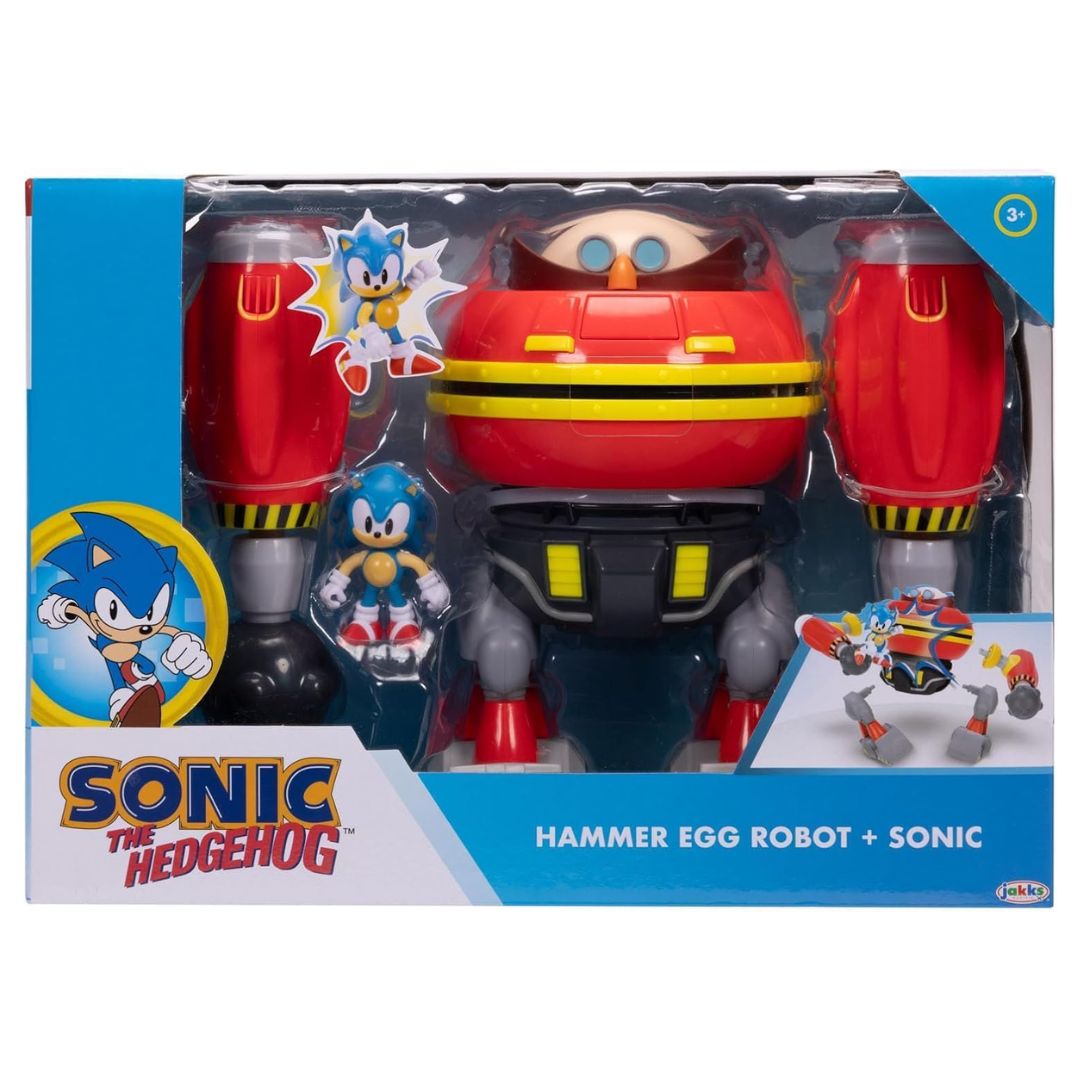 Sonic The Hedgehog Hammer Egg Robot and Sonic