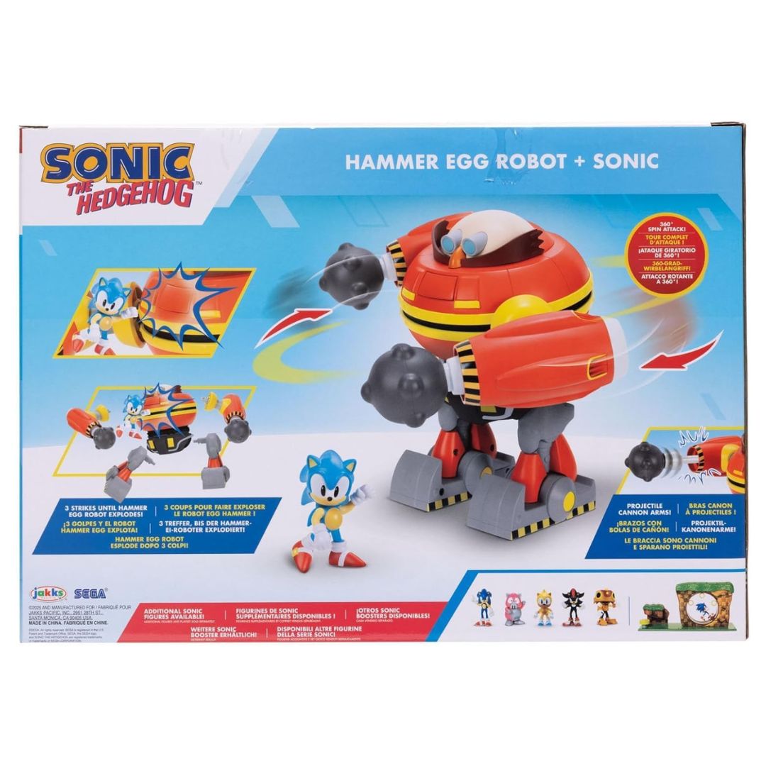 Sonic The Hedgehog Hammer Egg Robot and Sonic