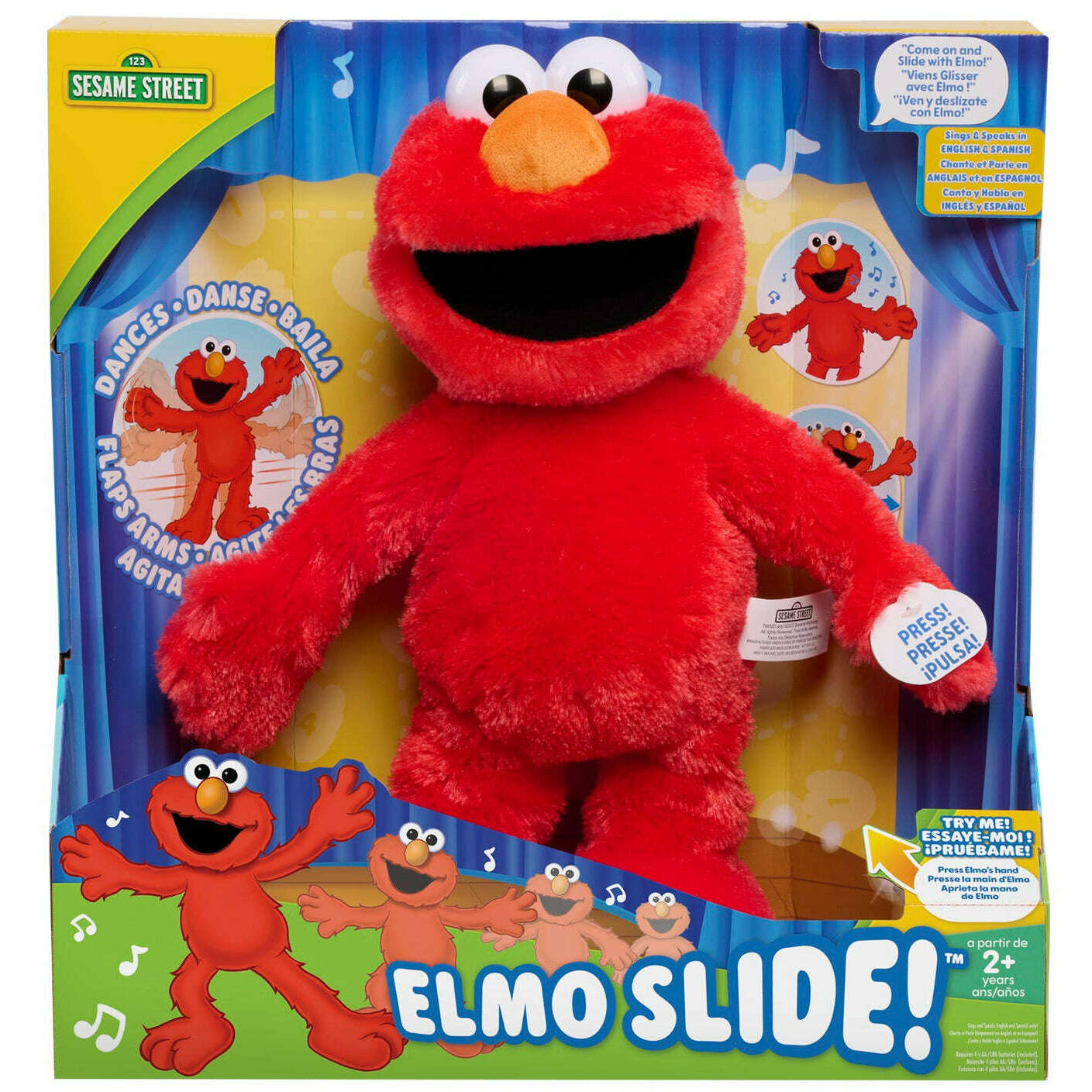 Toys N Tuck:Sesame Street Elmo Slide Plush,Sesame Street