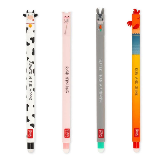 Legami Erasable Gel Pens Farm Sweet Farm 4 Pack