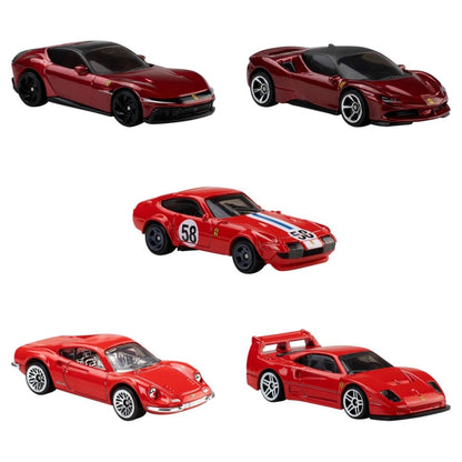 Hot Wheels Die-Cast 1:64 Ferrari 5 Pack